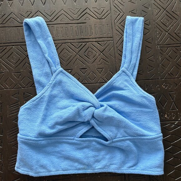 Madewell - Cutout Knot-Front Crop Tank Top - Size S - Picture 5 of 6